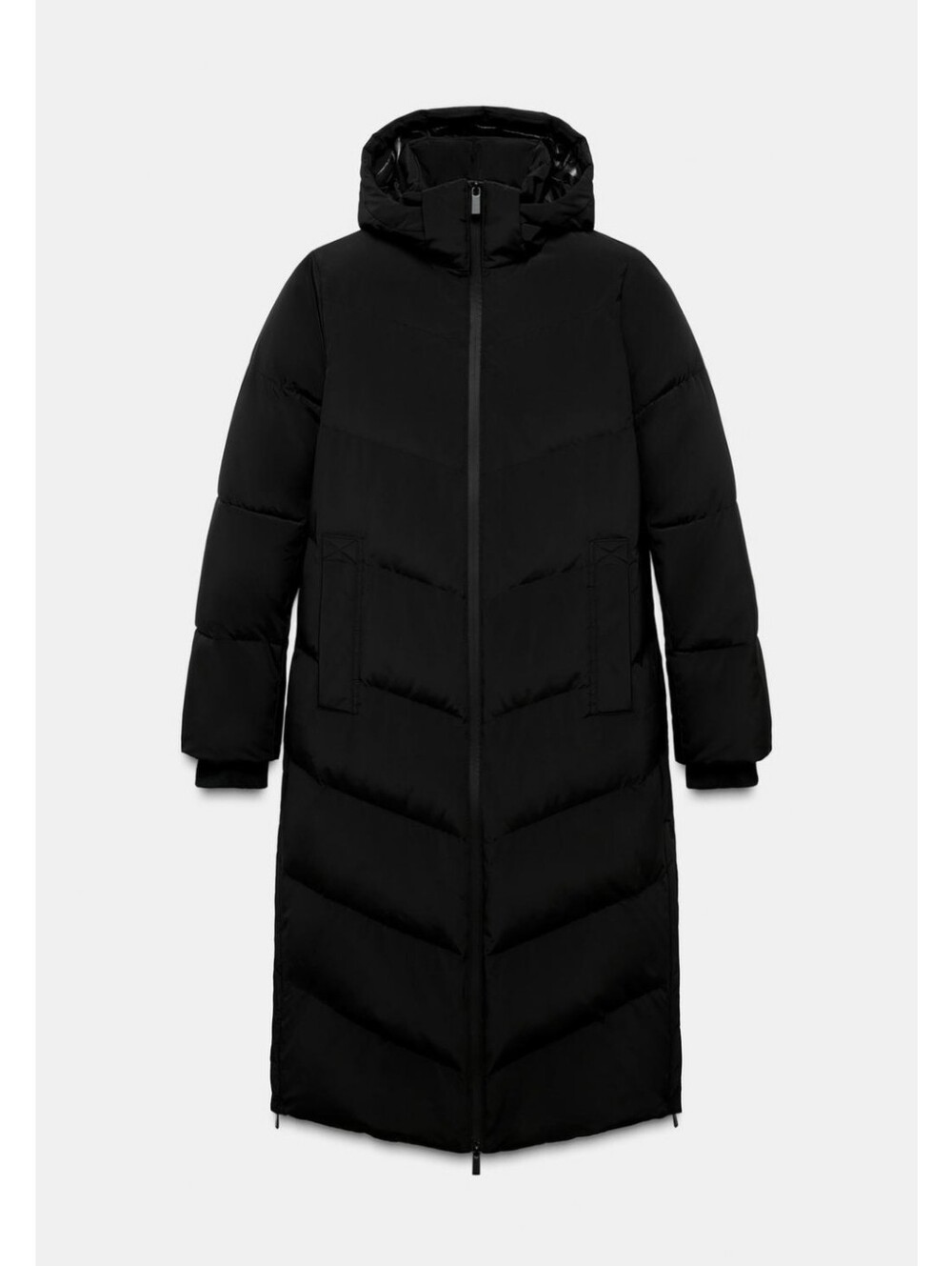 ZARA LONG 50% DOWN 50% FEATHER HOODIE WATER REPELLENT WINDPROOF ANORAK JACKET